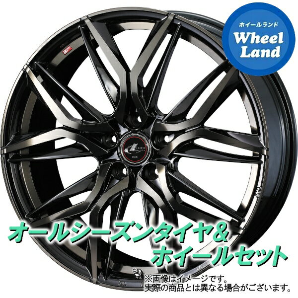 トヨタ ヴォクシー 70系 3ナンバー WEDS レオニス LM PBMC/チタントップ ダンロップ オールシーズン MAXX AS1 215/50R17 17インチ オールシーズンタイヤ ホイール セット 4本1台分