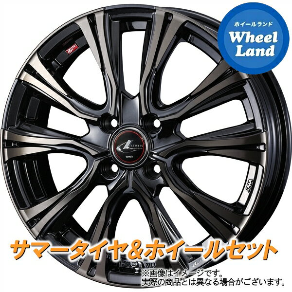 【1日(土)ワンダフル&クーポン!!】【タイヤ交換対象】ダイハツ ミラジーノ L650系 WEDS レオニス VR PBMC／チタントップ ヨコハマ アドバン フレバ V701 165/50R16 16インチ サマータイヤ ホイール セット 4本1台分