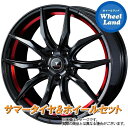 ホンダ アコード CL系 WEDS ノヴァリス ローグVF ピアノブラック/レッドライン ヨコハマ アドバン フレバ V701 215/40R18 18インチ サマータイヤ ホイール セット 4本1台分