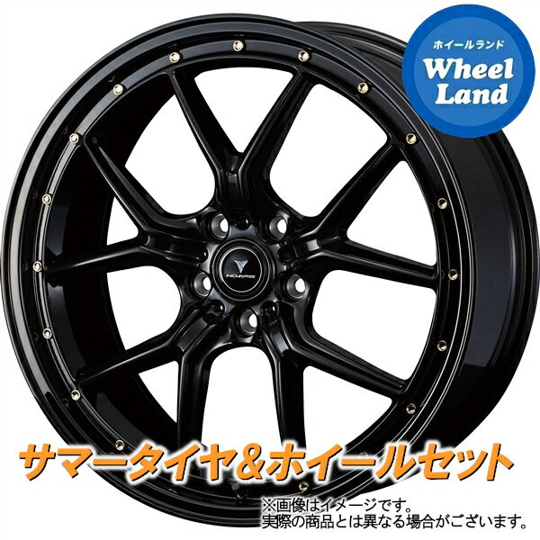 【20日(月)クーポンでお得!!】【タイヤ交換対象】トヨタ プリウスα 40系 WEDS ノヴァリス アセットS1 ブラック／ゴールドピアス ブリヂストン ポテンザ RE71RS 215/45R18 18インチ サマータイヤ ホイール セット 4本1台分