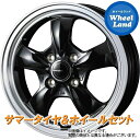 【10日(金)はお得な日!!】【タイヤ交換対象】ダイハツ ミラジーノ L650系 WEDS グラフト 5S ブラック／リムポリッシュ トーヨー トランパス Lu-K 155/65R14 14インチ サマータイヤ ホイール セット 4本1台分