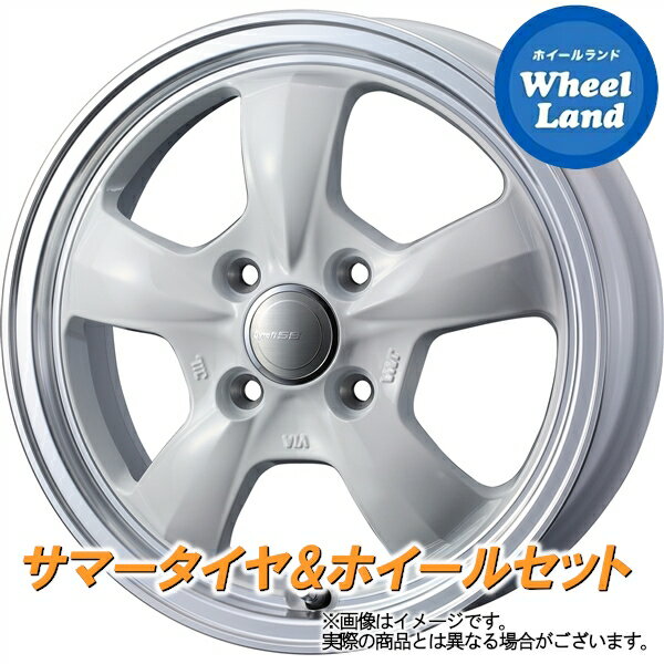 【25日(土)はお得な日!!】【タイヤ交換対象】ダイハツ ミラ L250,260系 WEDS グラフト 5S ホワイト／リムポリッシュ ヨコハマ ブルーアース Es ES32 145/80R12 12インチ サマータイヤ ホイール セット 4本1台分