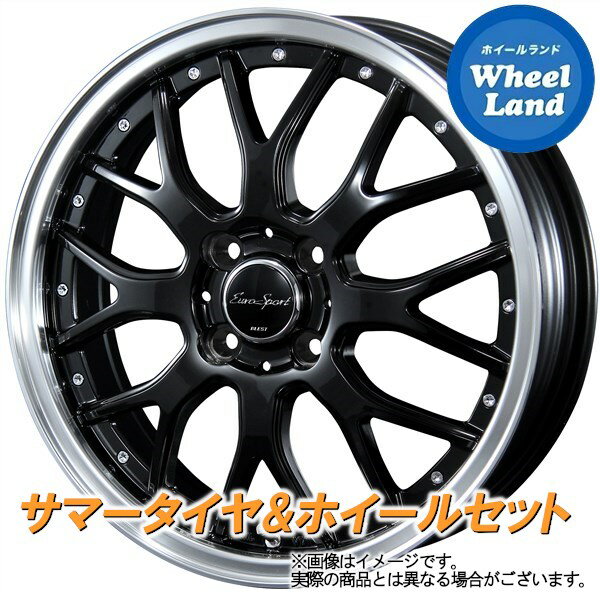 【15日(水)クーポンあり!!】【タイヤ交換対象】ホンダ ゼスト JE系 NA車 4WD BLEST ユーロスポーツ タイプ815 グロスブラック ヨコハマ ブルーアース Es ES32 165/55R14 14インチ サマータイヤ ホイール セット 4本1台分