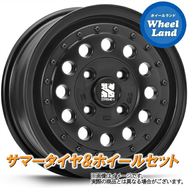 【15日(水)クーポンあり!!】【タイヤ交換対象】ホンダ ゼスト JE系 NA車 4WD MLJ エクストリームJ ラギッド サテンブラック ヨコハマ ブルーアース Es ES32 165/55R14 14インチ サマータイヤ ホイール セット 4本1台分