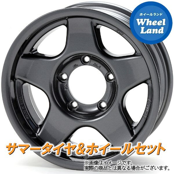 【20日(月)クーポンでお得!!】【タイヤ交換対象】スズキ ジムニー JB64W 4X4エンジニアリング ブラッドレー V ガンメタリック ダンロップ グラントレック AT5 175/80R16 16インチ サマータイヤ ホイール セット 4本1台分