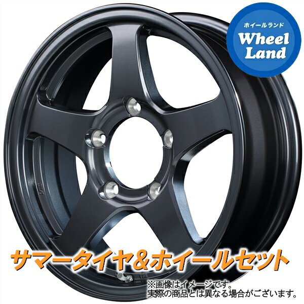 【20日(月)クーポンでお得!!】【タイヤ交換対象】スズキ ジムニー JB23 4X4エンジニアリング オフパフォーマー RT-5N+2 ダークガンメタ2 ヨコハマ ジオランダー AT G015 175/80R16 16インチ サマータイヤ ホイール セット 4本1台分