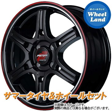 【8/30(月)今月最後のクーポン】【タイヤ交換対象】ニッサン キューブ Z12系 RMPレーシング R60 クリスタルBK/デュアルP/レッド&クリア ヨコハマ エコス ES31 195/55R16 16インチ サマータイヤ ホイール セット 4本1台分