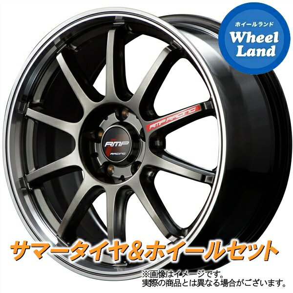 【20日(月)クーポンでお得!!】【タイヤ交換対象】スバル レガシィツーリングワゴン BH系 MID RMPレーシング R10 レーシングチタンS/リムP ダンロップ エナセーブ EC204 215/45R17 17インチ サマータイヤ ホイール セット 4本1台分