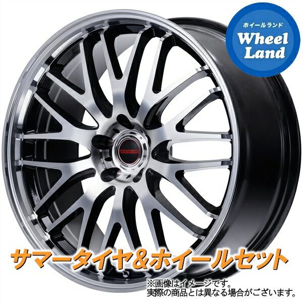 【20日(月)クーポンでお得!!】【タイヤ交換対象】トヨタ カローラ ルミオン 全車 MID ヴァーテックワン EXE10 V_S BK／ミラーカット ダンロップ ビューロ VE304 225/40R18 18インチ サマータイヤ ホイール セット 4本1台分