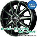 【2/20(火)クーポンに注目!!】【タイヤ交換対象】ホンダ ライフ JB6 NA車 4WD MID シュナイダー RX10-K BKPO/クリスタルグリーンクリア ダンロップ オールシーズン MAXX AS1 165/55R14 14インチ オールシーズンタイヤ ホイール セット 4本1台分