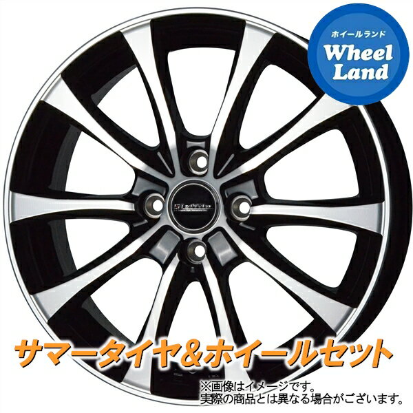 【20日(月)クーポンでお得!!】【タイヤ交換対象】ホンダ N WGN JH系 ターボ車 HOT STUFF ラフィット LE-07 ブラックポリッシュ ダンロップ ディレッツァ Z3 165/55R15 15インチ サマータイヤ ホイール セット 4本1台分