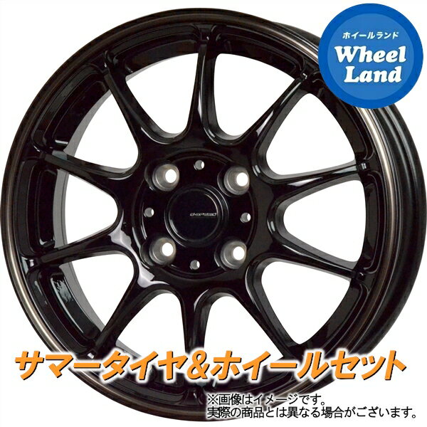 【15日(水)クーポンあり!!】【タイヤ交換対象】ホンダ ゼスト JE系 NA車 2WD HOT STUFF Gスピード P-07 ブラック／ブロンズクリア ダンロップ EC202L 155/65R13 13インチ サマータイヤ ホイール セット 4本1台分