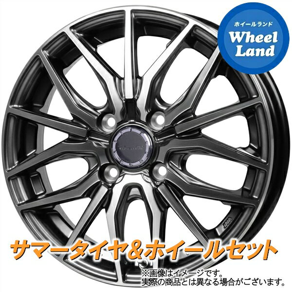 【20日(月)クーポンでお得!!】【タイヤ交換対象】ダイハツ ミラジーノ L650系 HOT STUFF プレシャス アストM4 ガンメタポリッシュ ダンロップ エナセーブ EC204 155/65R14 14インチ サマータイヤ ホイール セット 4本1台分