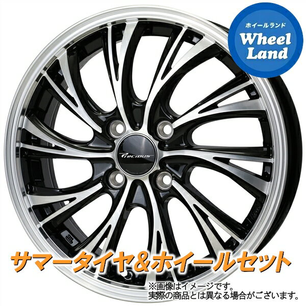 【20日(月)クーポンでお得!!】【タイヤ交換対象】スズキ ワゴンR MH23S ホットスタッフ プレシャス HS-2 メタリックBK/PO ブリヂストン ポテンザ RE71RS 165/55R15 15インチ サマータイヤ&ホイールセット 4本1台分