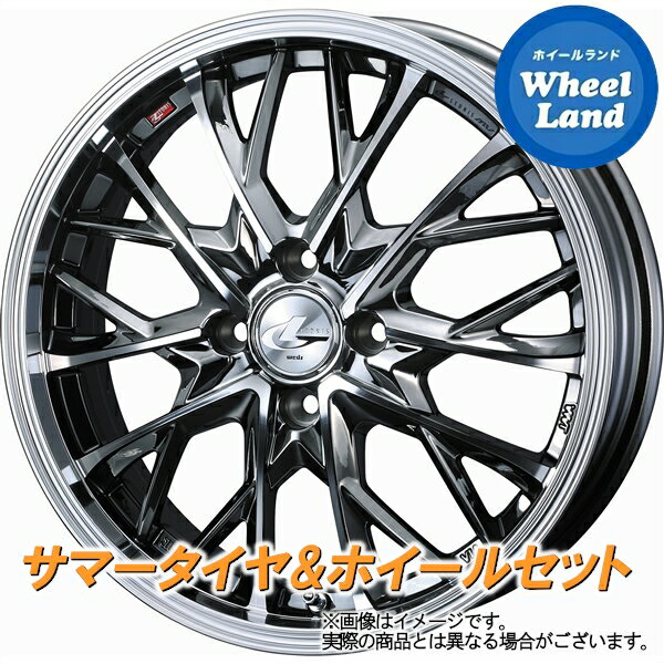 【20日(月)クーポンでお得!!】【タイヤ交換対象】ダイハツ ミラ カスタム L275,285系 WEDS レオニス MV BMCMC ブリヂストン ポテンザ RE71RS 165/55R15 15インチ サマータイヤ&ホイールセット 4本1台分