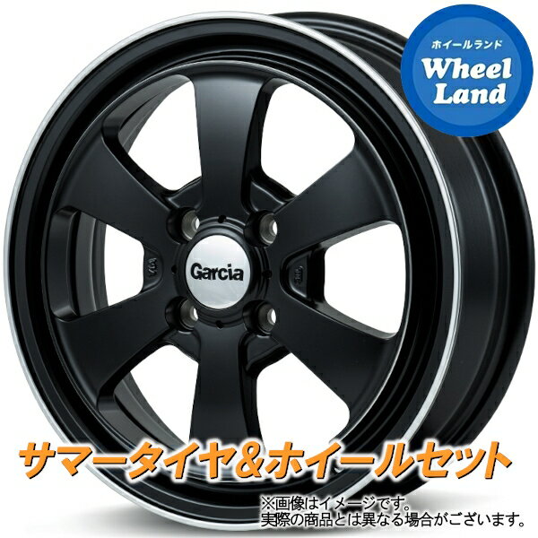 【5日(水)クーポンあり!!】【タイヤ交換対象】ダイハツ ミラ カスタム L250,260系 MID ガルシア ダラス6 セミグロスBK/DP ダンロップ エナセーブ EC204 165/55R14 14インチ サマータイヤ&ホイールセット 4本1台分