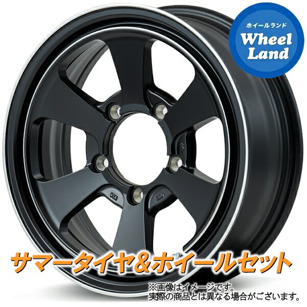 【25日(土)はお得な日!!】【タイヤ交換対象】マツダ AZオフロード JM23W MID ガルシア ダラス6 セミグロスBK/DP トーヨー オープンカントリー AT3 175/80R16 16インチ サマータイヤ&ホイールセット 4本1台分