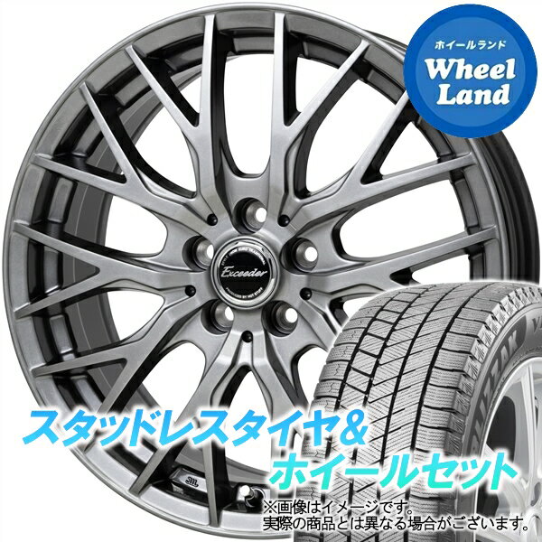 【25日(土)はお得な日!!】【タイヤ交換対象】ホンダ シビックセダン FC1 ホットスタッフ エクシーダー E05II ダークシルバー ブリヂストン ブリザック VRX3 215/50R17 17インチ スタッドレスタイヤ&ホイールセット 4本1台分