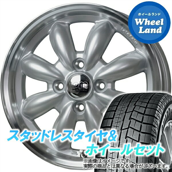 【20日(月)クーポンでお得!!】【タイヤ交換対象】ダイハツ ミラジーノ L650系 HOT STUFF ララパーム カップ2 プラチナシルバー／PO ヨコハマ アイスガード 6 IG60 165/55R15 15インチ スタッドレスタイヤ&ホイールセット 4本1台分