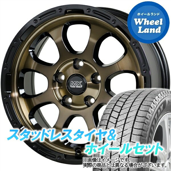 【25日(土)はお得な日!!】【タイヤ交換対象】ミツビシ デリカD:5 CV4W/CV2W 2WD ホットスタッフ マッドクロス グレイス ブロンズ＆リムBK ブリヂストン ブリザック VRX3 215/70R16 16インチ スタッドレスタイヤ&ホイールセット 4本1台分