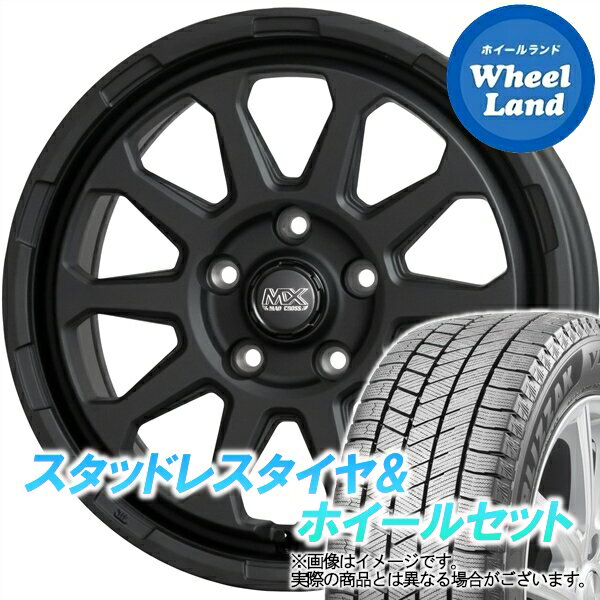 【25日(土)はお得な日!!】【タイヤ交換対象】ホンダ シビックハッチバック FL系 ホットスタッフ マッドクロス レンジャー マットBK ブリヂストン ブリザック VRX3 215/50R17 17インチ スタッドレスタイヤ&ホイールセット 4本1台分