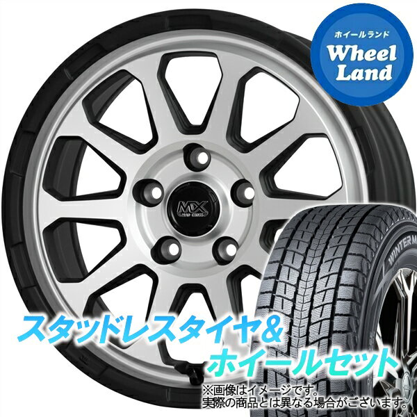 【25日(土)はお得な日!!】【タイヤ交換対象】ミツビシ アウトランダー CW5W ホットスタッフ マッドクロス レンジャー マットS ダンロップ ウインターマックス SJ8+ 215/70R16 16インチ スタッドレスタイヤ&ホイールセット 4本1台分