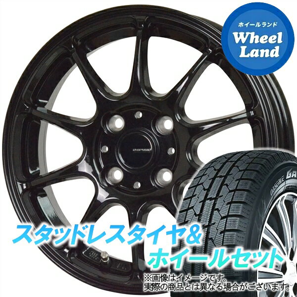 【20日(月)クーポンでお得!!】【タイヤ交換対象】ニッサン モコ MG22系 ホットスタッフ Gスピード G-07 メタリックブラック トーヨー オブザーブ ガリットGIZ 155/65R13 13インチ スタッドレスタイヤ&ホイールセット 4本1台分