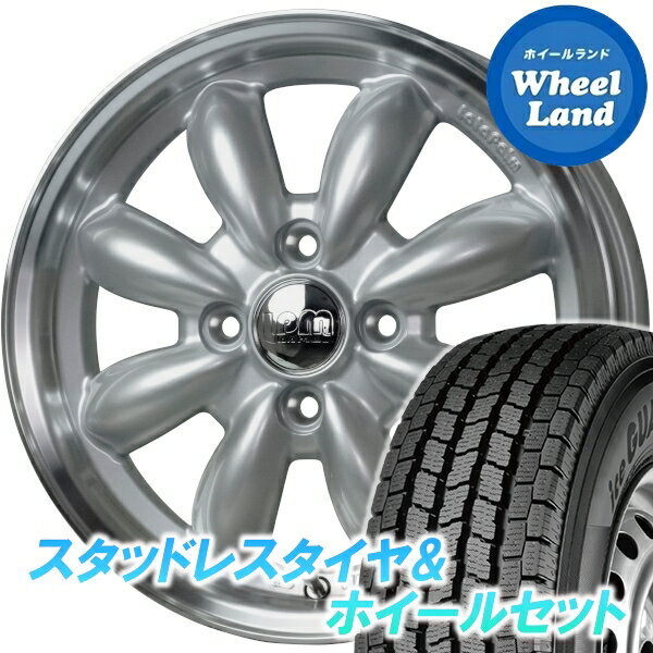 【25日(火)お得なクーポン!!】【タイヤ交換対象】スズキ キャリィ DA63T HOT STUFF ララパーム カップ2 プラチナシルバー／PO ヨコハマ アイスガード iG91 145/80R12 12インチ スタッドレスタイヤ&ホイールセット 4本1台分