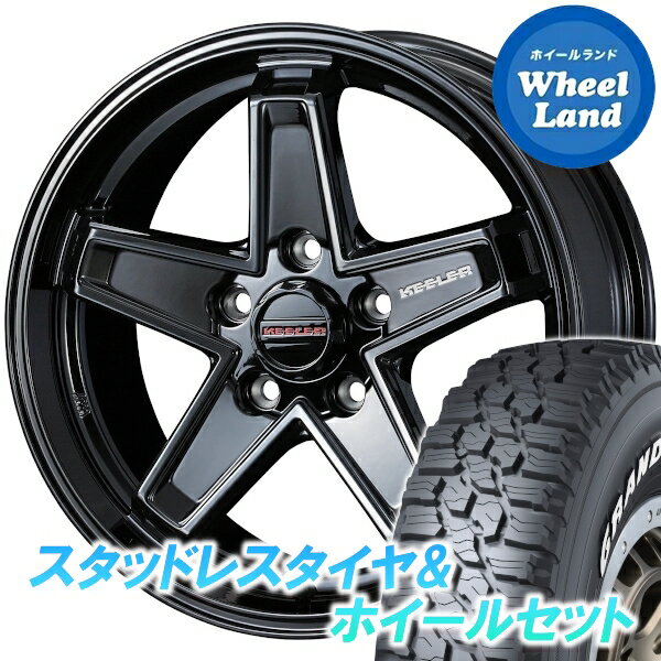 【25日(火)お得なクーポン!!】【タイヤ交換対象】 WEDS キーラー タクティクス グロスブラック ダンロップ グラントレック XS1 215/70R16 16インチ スタッドレスタイヤ&ホイールセット 4本1台分