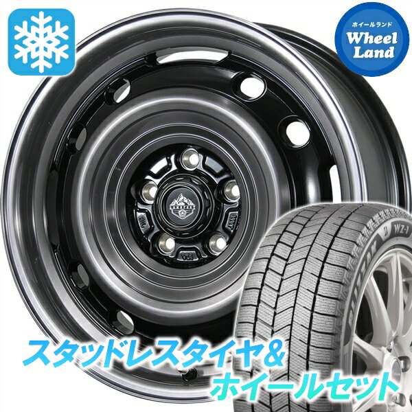 【30日〜1日お得なクーポン!!】【タイヤ交換対象】トヨタ プリウス 30系 トピー ランドフット XFG スモーククリア/PO ブリヂストン ブリザック WZ-1 195/65R15 15インチ スタッドレスタイヤ&ホイールセット 4本1台分