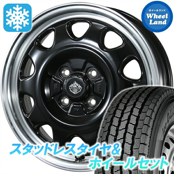 【30日〜1日お得なクーポン!!】【タイヤ交換対象】ニッサン NV200バネット M20系 トピー ランドフット SWZ グロスBK/リムPO ヨコハマ アイスガード iG91 165/80R14 14インチ スタッドレスタイヤ&ホイールセット 4本1台分