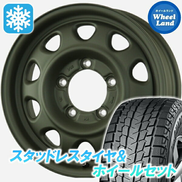 【30日〜1日お得なクーポン!!】【タイヤ交換対象】スズキ ジムニーシエラ JB74W トピー ランドフット SWZ オリーブドラブ ヨコハマ アイスガード SUV G075 195/80R15 15インチ スタッドレスタイヤ&ホイールセット 4本1台分