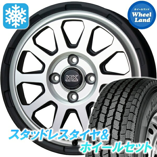 【30日〜1日お得なクーポン!!】【タイヤ交換対象】スズキ キャリィ DA63T ホットスタッフ マッドクロス レンジャー マットS ヨコハマ アイスガード iG91 145/80R12 12インチ スタッドレスタイヤ&ホイールセット 4本1台分