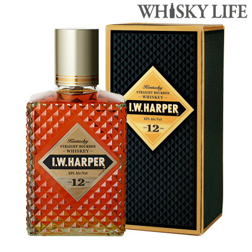 楽天ウイスキー専門店 WHISKY LIFE【300円OFFクーポン（2日10時迄）】【全品P3倍 6/1～2 10時迄】お一人様1本限り新品 IWハーパー12年 正規品 43度 750ml バーボン ウイスキー アメリカ 長S