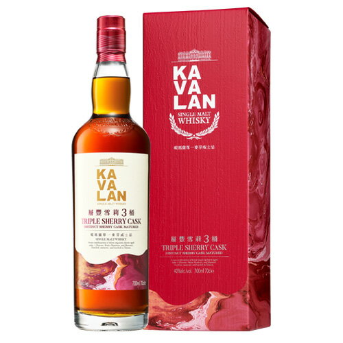 【全品P3倍 5/20限定】KAVALAN カバラン トリプルシェリーカスク 700ml 40度 ウイスキー ウィスキー whisky カヴァラン 台湾 箱付