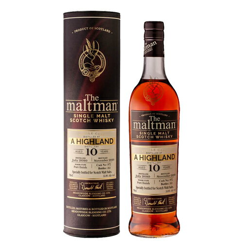 【全品P3倍 10/18限定】モルトマン ハイランドモルト ポートフィニッシュ10年 700ml 55.8度 シングルモルト ウイスキー ハイランド 長Sのサムネイル