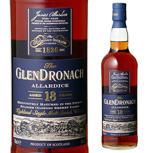 グレンドロナック 18年 46度 700ml ハイランド シングルモルト ウイスキー シェリー樽 熟成 ウィスキー whisky 長S
