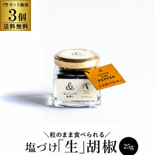 送料無料 生胡椒 塩漬け 25g×3個 75g カンボジア産 純胡椒 生コショウ 粒のまま 塩 胡椒 ブラックペッ..