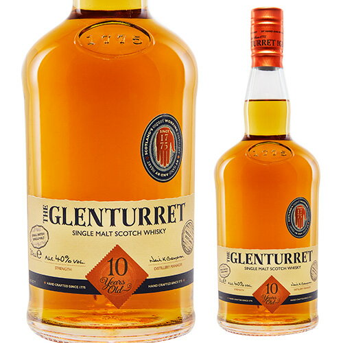 グレンタレット 10年 40度 700ml ハイランド シングルモルト スコットランド 最古の ウイスキー 蒸溜所 ウィスキー キャット タウザー 長Sのサムネイル