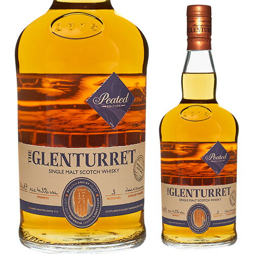 【300円OFFクーポン(2日10時迄)】【全品P3倍 6/30～7/2 10時迄】グレンタレット ピーテッド 43度 700ml ハイランド シングルモルト スコットランド 最古の ウイスキー 蒸溜所 ウィスキー キャット タウザー 長Sのサムネイル