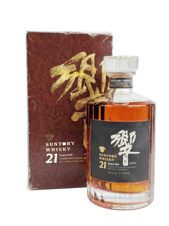 【東京都内限定発送】響 21年 響マーク 裏ゴールドラベル 43% 700ml 箱付／Suntory Hibiki 21 years old, Hibiki mark, gold label on the backのサムネイル