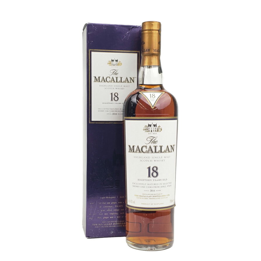 マッカラン 18年 2016 43% 700ml 箱付／Macallan 18 years old 2016