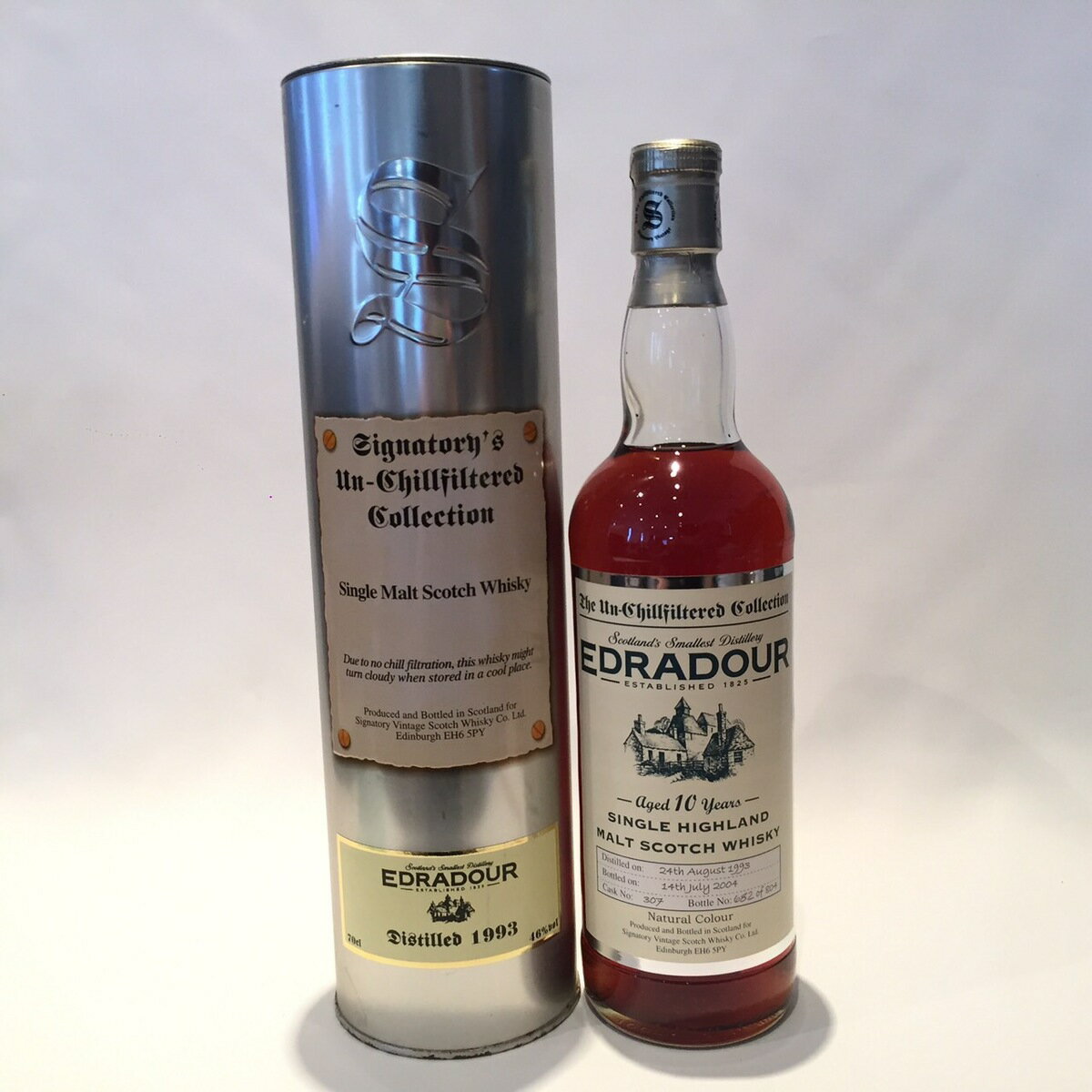 エドラダワー Edradour Signatory Vintage The Un-Chillfiltered Collection 1993 - 2004 10 Years old 46% vol / 70cl Cask 307