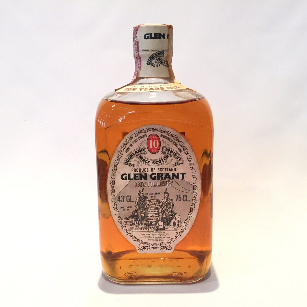 OOg Glen Grant Original Bottling 10 Years old 43 GL. / 75 CL. black box Giovinetti G.I.B.-S.p.A.