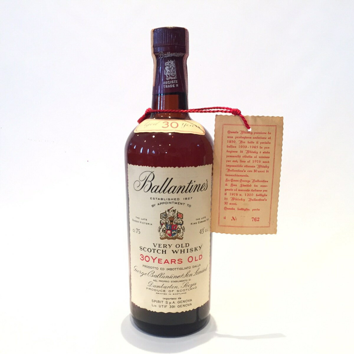 Х󥿥 Ballantine`s George Ballantine & Son Limited 1939 - 1976 30 Years old 43 G.L. / Cl. 75