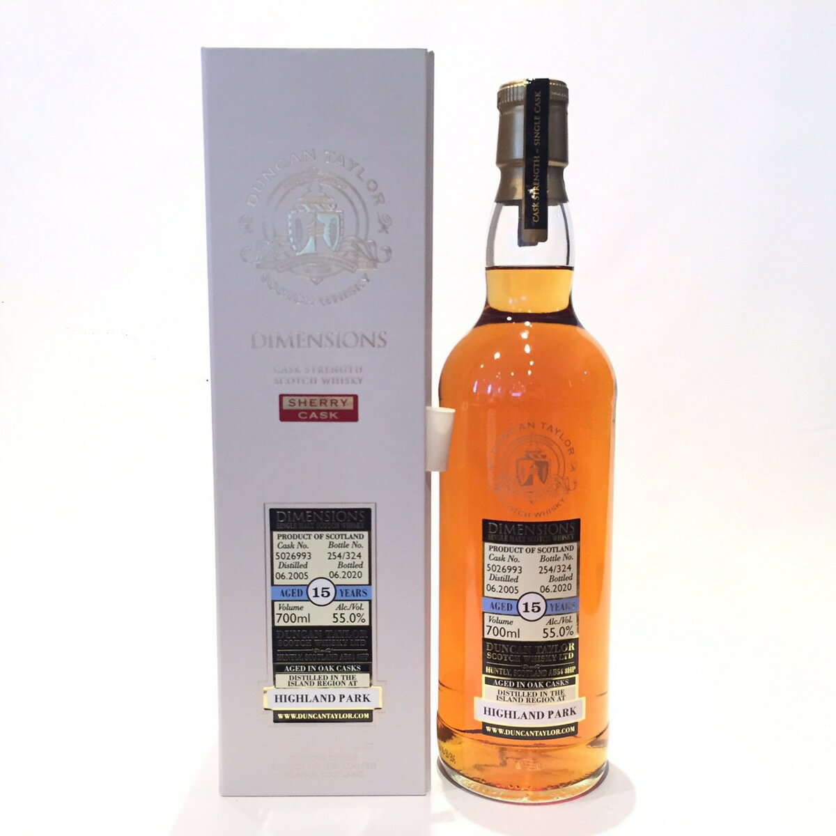 ハイランドパーク Highland Park Duncan Taylor & Co. Ltd. Dimensions 2005 - 2020 15 Years old 55.0% Alc./Vol. / 700ml Cask 5026993 Sherry Cask 3 matured