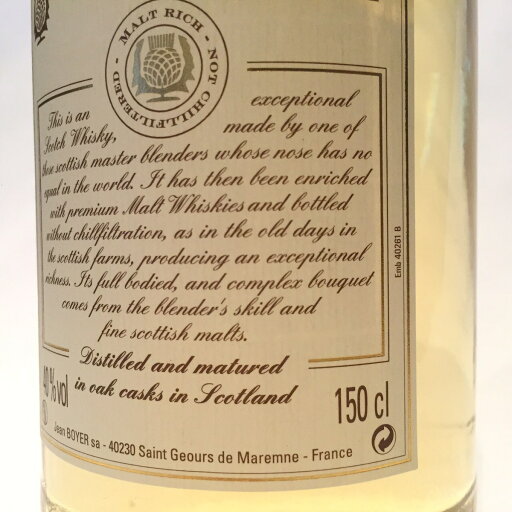 Dun Mhor Jean Boye r40 % vol / 150 cl Oak Cask matured