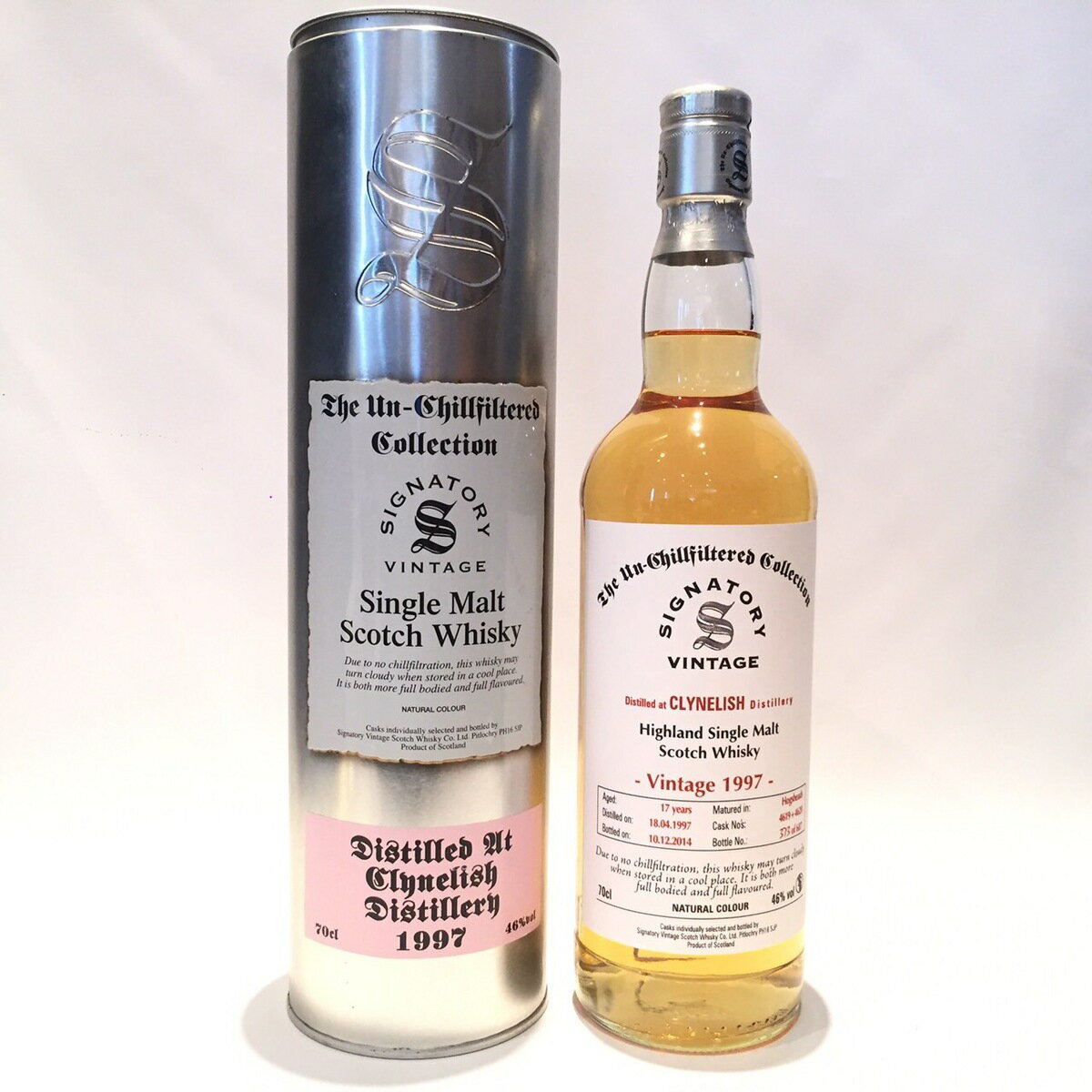 クライヌリッシュ Clynelish Signatory Vintage The Un-Chillfiltered Collection 1997-2014 17 Years old 46% vol/ 70cl Hogshead matured