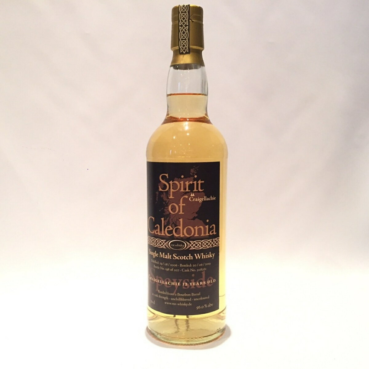 NCQqCraigellachieMr-Whisky.deSpirit of Caledonia2006 - 201912 Years old56.0%abv / 70clCask 308361Bourbon Barrel maturedOne of 207