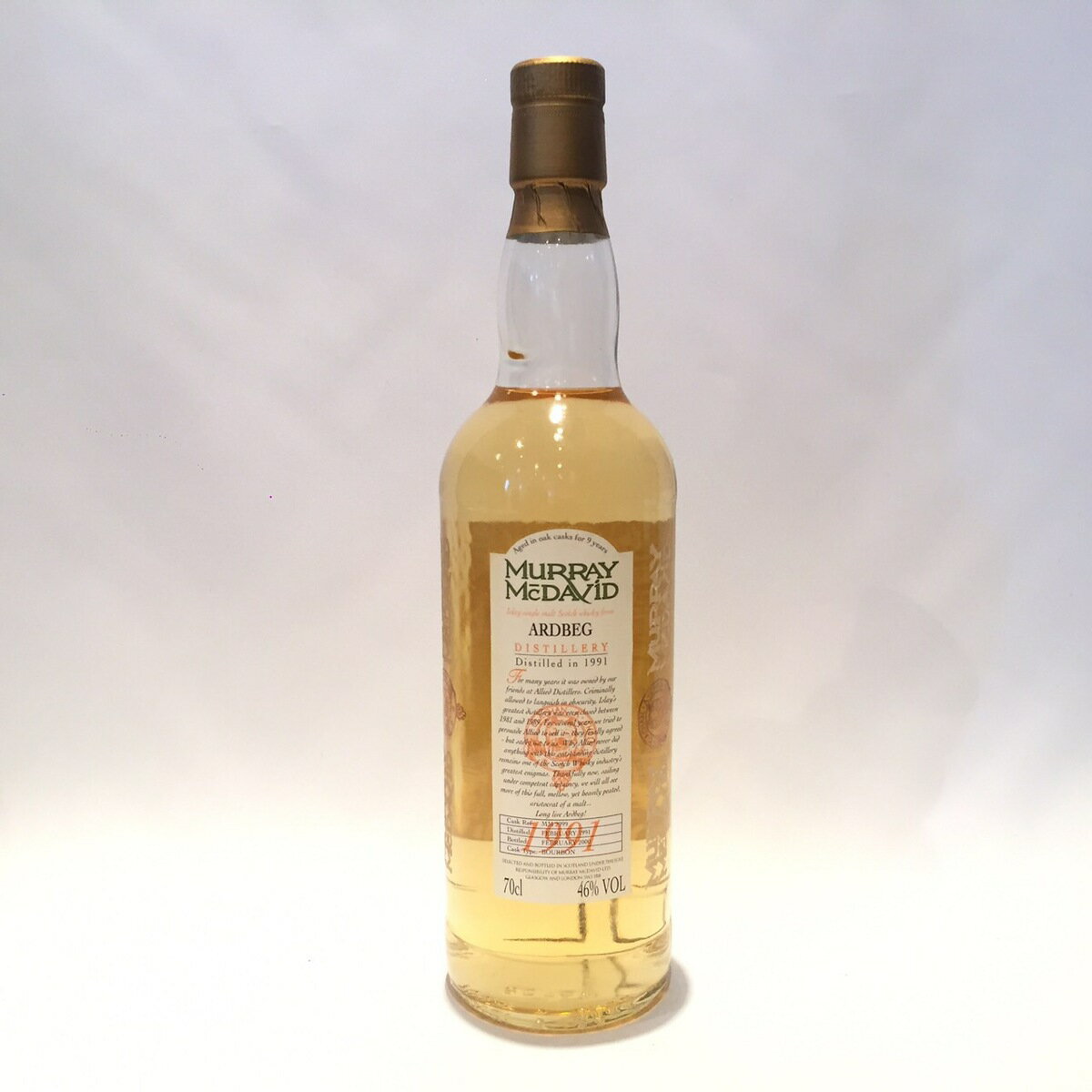 アードベッグ Ardbeg Murray McDavid 1991 - 2000 46% vol. / 70 cl Single Cask Bourbon Cask